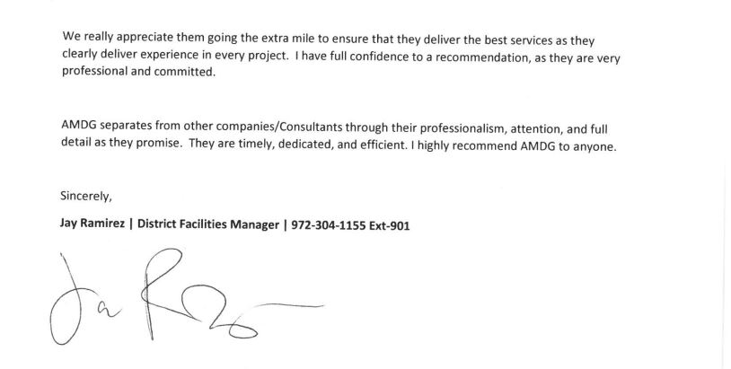 A letter of recommendation for an employee